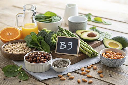 Где содержится витамин B9 (Фолиевая кислота, Folate)