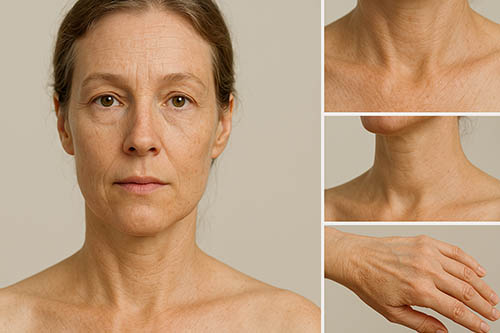 Мелкоморщинистый морфотип старения лица